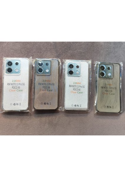 Xiaomi Redmi Note 13 Pro 5g Poco X6 Uyumlu Şeffaf Simli Silikon Kılıf