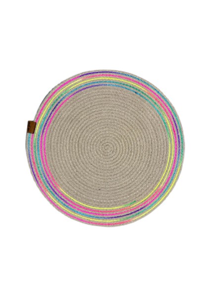 Decohandy 39CM Neon Renkli Şeritli Jüt Örme Supla Amerikan Servis fırsatları