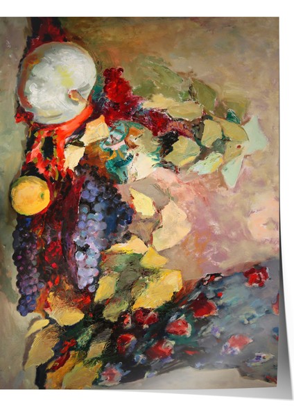 Çerçevesiz Poster, Portakallı Natürmort, Mutfak Dekoru Poster No: 113527