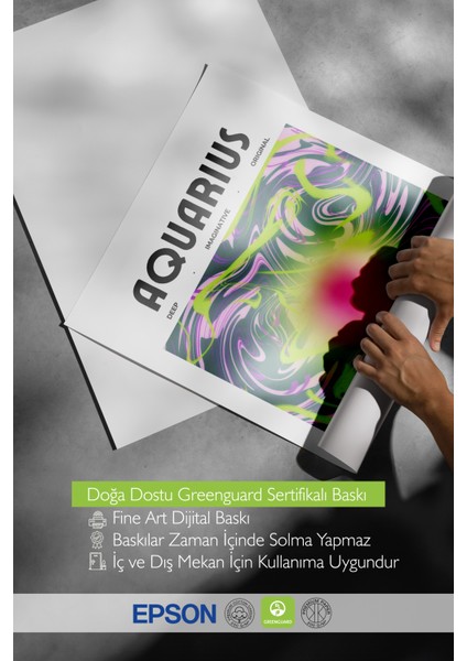 Ahşap Çerçeveli Tablo, Aquarius Astroloji , Çalışma Odası Dekoru Poster No: 114247