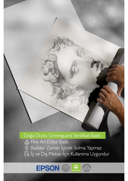 Ahşap Çerçeveli Tablo, Klasik Heykel Portresi Çizim, Ofis Dekoru Poster No: 113633