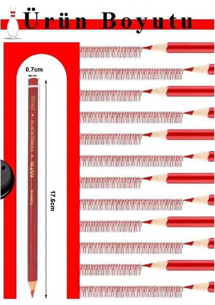 Kırmızı Kalem 1 Adet Fatih Kırmızı Kurşun Başlık Kalemi Kırmızı Kopya Kalemi Yumuşak Uçlu Kolay Silinebilir fiyatları