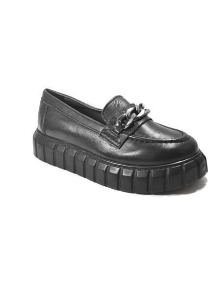 252 Hakiki Deri Ortopedik Tokalı Loafer Kız Çocuk Okul Ayakkabı