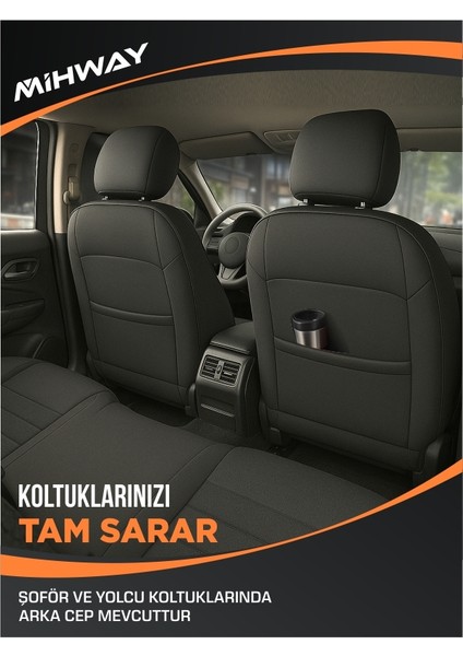 Alfa Romeo 156 Oto Koltuk Kılıfı Ön Arka Tam Set Mihway Procyon Serisi