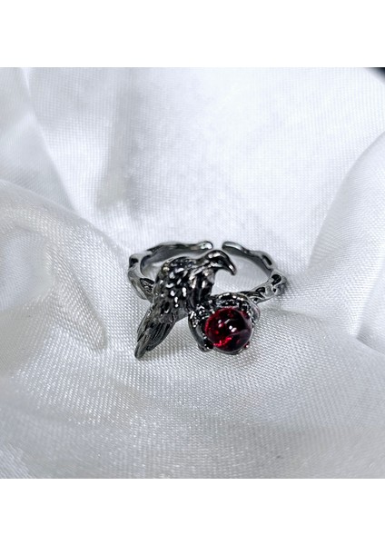 Siyah Ayarlanabilir Taşlı Karganın Kehaneti Yüzük fiyatları
