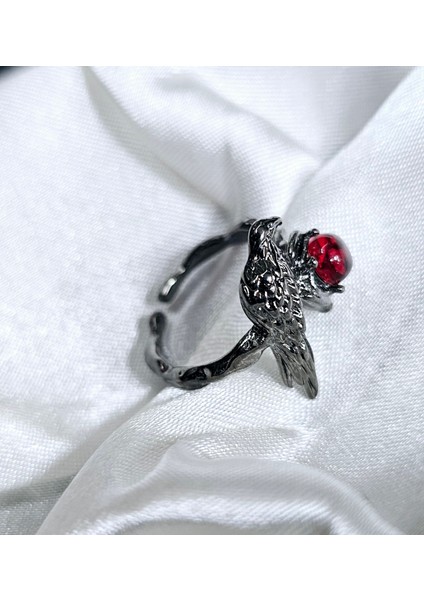 Siyah Ayarlanabilir Taşlı Karganın Kehaneti Yüzük modelleri