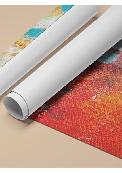 Çerçevesiz Poster, Canlı Renkli Fırça Darbeleri Soyut Tasarım, Ofis Dekoru Poster No: 113552 fırsatları