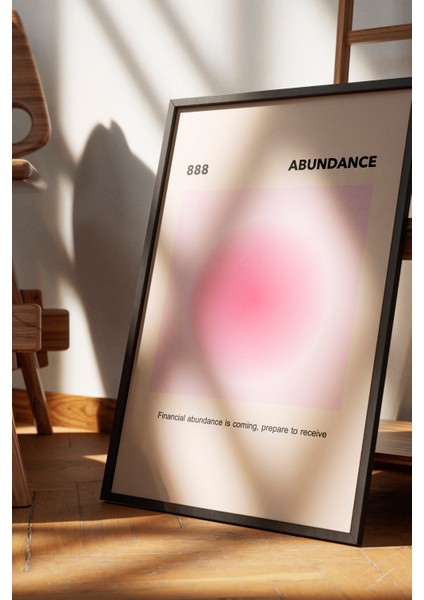 Siyah Çerçeveli Tablo, 888 Abundance Şanslı Sayılar, Çalışma Odası Dekoru Poster No: 114248 fırsatları