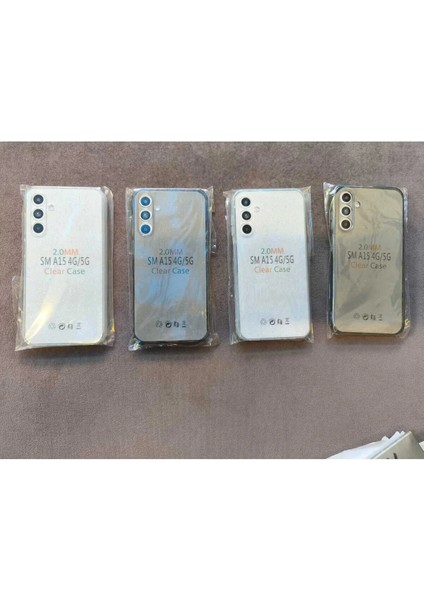 A15 4g/5g Uyumlu Şeffaf Simli Silikon Kılıf modelleri