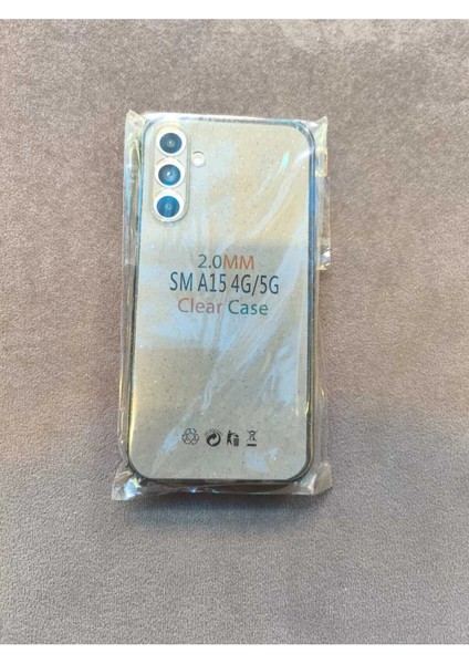 A15 4g/5g Uyumlu Şeffaf Simli Silikon Kılıf