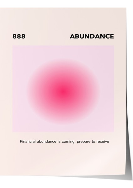 Çerçevesiz Poster, 888 Abundance Şanslı Sayılar, Çalışma Odası Dekoru Poster No: 114248