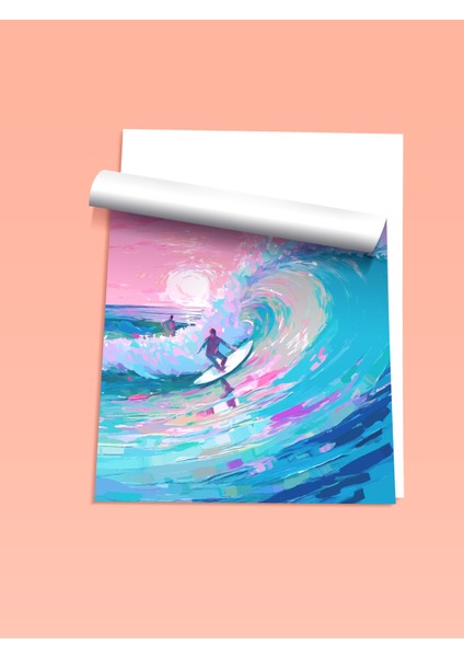 Çerçevesiz Poster, Deniz Dalgası Sörf Soyut Tasarım, Genç Odası Dekoru Poster No: 113792 fiyatları