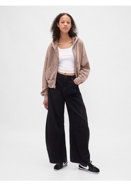 Kadın Açık Kahverengi Vintagesoft Fermuarlı Wedge Sweatshirt indirimleri