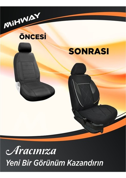 Alfa Romeo 147 Oto Koltuk Kılıfı Ön Arka Tam Set Mihway Procyon Serisi modelleri