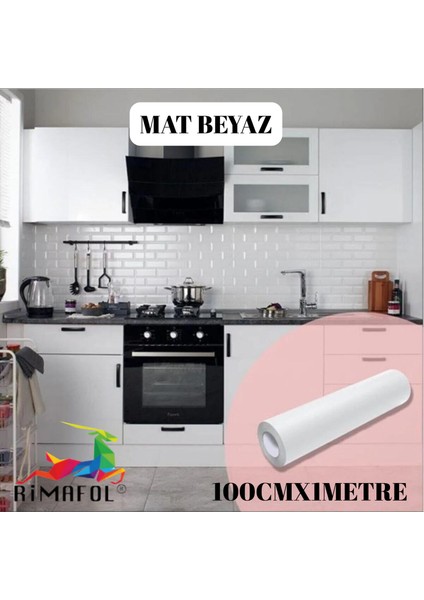 Mat Beyaz Dolap Kaplama Folyosu 100CMX1METRE