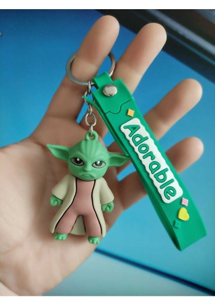 Yeşil Yoda Figürlü Kauçuk Anahtarlık – Çocuk ve Yetişkin çanta süsü fiyatları