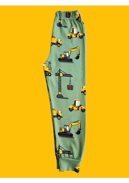 Uzun Kollu Desenli Çocuk Pijama Takım #baskılıçocukpijamatakım #çamaşırbahçesi #inşaatdesenpijama fırsatları