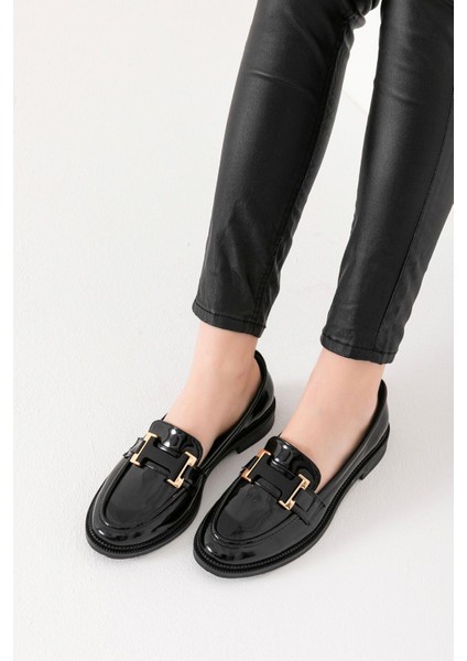 Siena Kadın Siyah Makosen Casual Loafer Günlük Ayakkabı