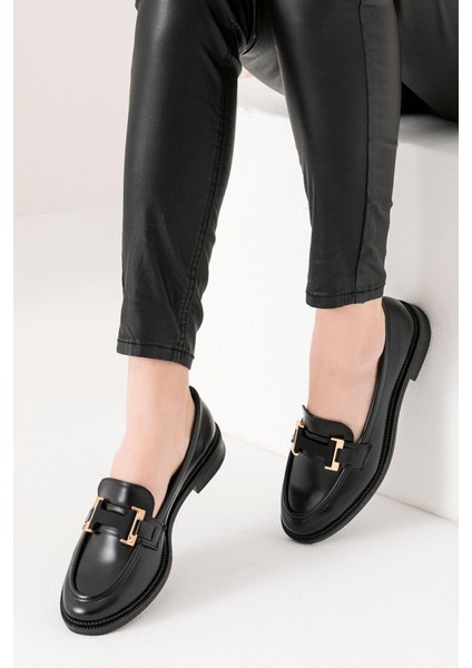 Siena Kadın Siyah Makosen Casual Loafer Günlük Ayakkabı modelleri