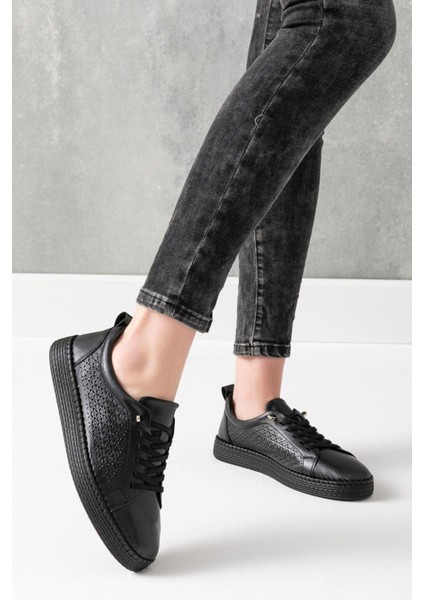 Nancy Hakiki Deri Siyah Kadın Deri Babet fiyatları