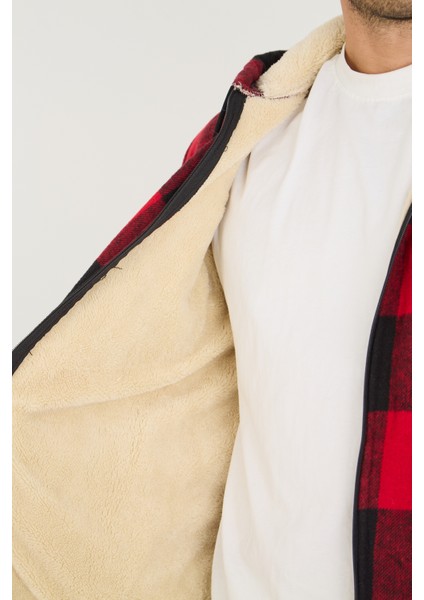 Erkek Oversize Peluş Kürk Kapşonlu Oduncu Ceket indirimleri