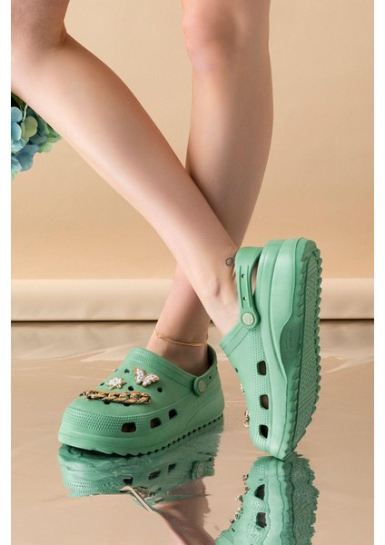 Kadın Eva Taşlı Yüksek Ölçek Kaymaz Taban Günlük Plaj Deniz Havuz Banyo Aşçı Hemşire Doktor Terliği modelleri