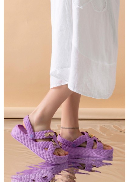 Kadın Eva Taşlı Yüksek Ölçekli Kaymaz Taban Günlük Plaj Deniz Havuz Banyo Ev Terliği fiyatları