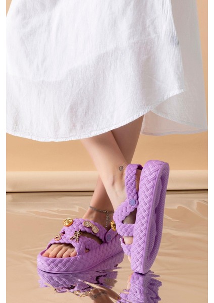 Kadın Eva Taşlı Yüksek Ölçekli Kaymaz Taban Günlük Plaj Deniz Havuz Banyo Ev Terliği modelleri