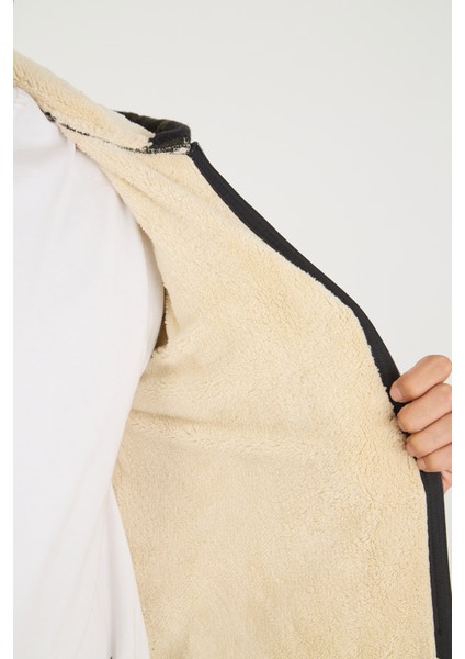 Erkek Oversize Peluş Kürk Kapşonlu Oduncu Ceket fırsatları