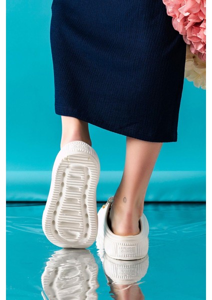 Kadın Eva Taşlı Yüksek Ölçekli Kaymaz Taban Günlük Plaj Deniz Havuz Banyo Ev Terliği modelleri