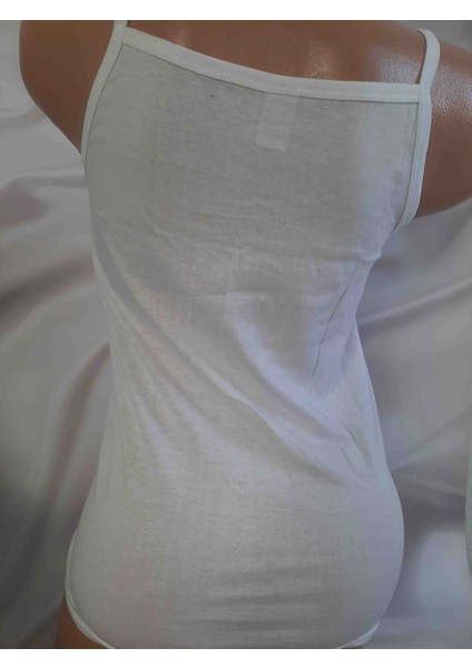 Beyaz Ip Askılı Düz %100 Pamuk Cotton Rahat Kullanışlı Kadın Atlet modelleri