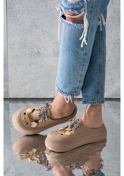 Kadın Eva Taşlı Yüksek Ölçekli Kaymaz Taban Günlük Plaj Deniz Havuz Banyo Ev Terliği