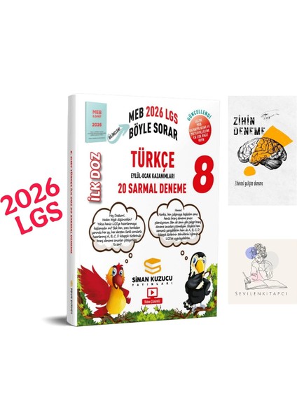 Sinan Kuzucu Lgs Türkçe 2026 Meb Böyle Sorar Ilk Doz DENEME+ZİHİNDENEME+KAD201