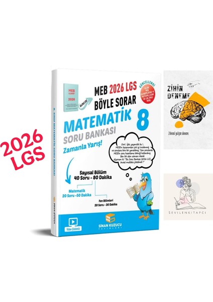 Sinan Kuzucu Lgs Matematik 2026 Meb Böyle Sorar Soru BANKASI+ZİHİNDENEME+KAD19