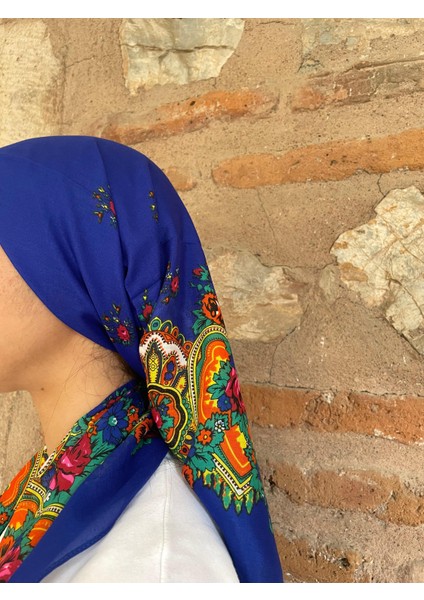 Mardin Yazması Çiçek Desenli Başörtüsü 100X100 cm – Çeyizlik ve Günlük fiyatları