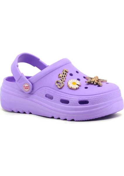 Yüksek Taban Papatya Taşlı Cross Terlik