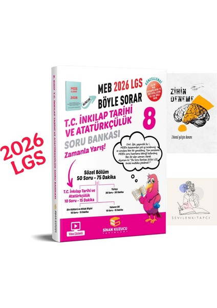 Sinan Kuzucu Lgs Inkılap 2026 Meb Böyle Sorar Soru BANKASI+ZİHİNDENEME+KAD84