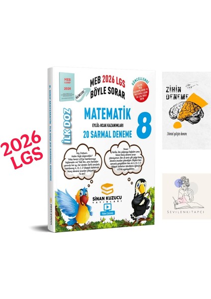 Sinan Kuzucu Lgs Matematik 2026 Meb Böyle Sorar Ilk Doz DENEME+ZİHİNDENEME+KAD150