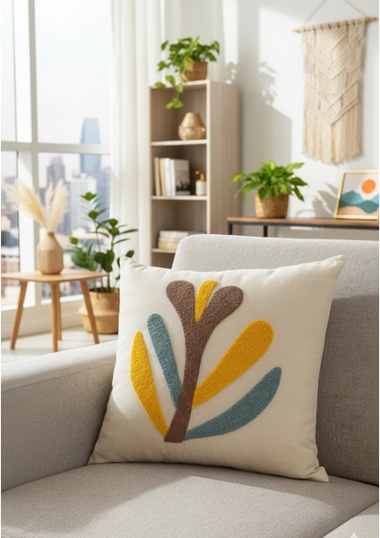 Bohem Punch Nakışlı Kırlent Kılıfı -43X43 cm modelleri