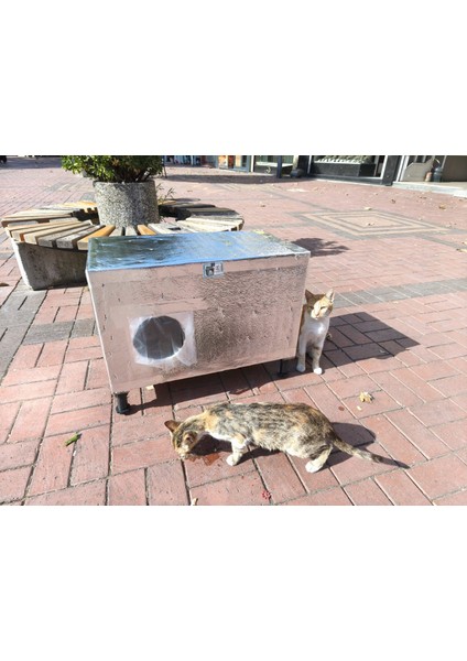 Kedi Evi Kedi Yuvası Kedi Barınağı Dış Mekan Su ve Soğuk %100 Korunaklı 70X36X40 cm