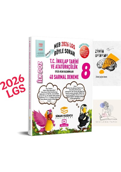 Sinan Kuzucu Lgs Inkılap 2026 Meb Böyle Sorar Ilk Doz DENEME+ZİHİNDENEME+KAD231