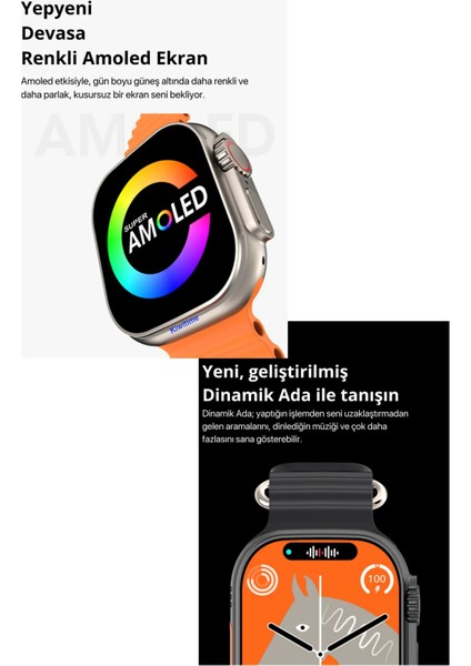 Watch Ultra 2 Plus+ 49mm 2025 Amoled Ekran Akıllı Saat indirimleri