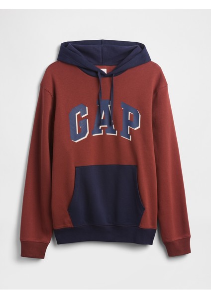 Erkek Kırmızı Relaxed Gap Logo Colorblock Sweatshirt fiyatları