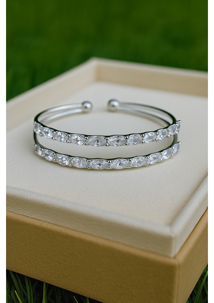 Zirkon Taşlı Iki Sıralı Su Yolu Bileklik indirimleri