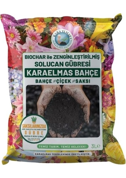 Vermikompost ile Zenginleştirilmiş Biochar Gübre Karışımı 3 L fiyatları