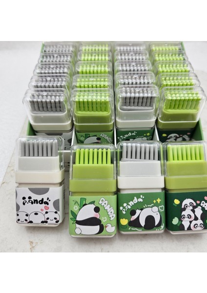 Panda Süpürgeli Silgi Silmeli ile Temizleyeci Kurumili Silgi Okul Öncesi Hediyelik 1ADET