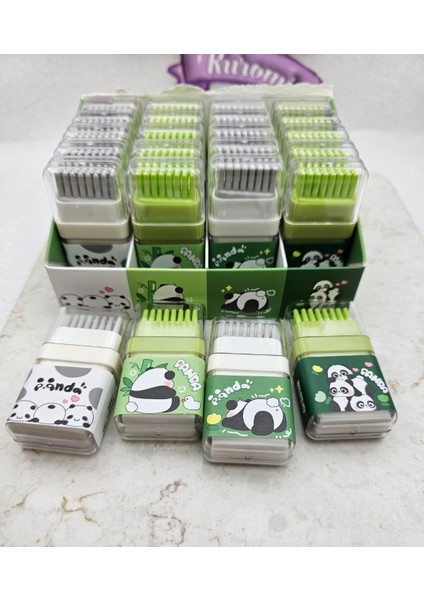 Panda Süpürgeli Silgi Silmeli ile Temizleyeci Kurumili Silgi Okul Öncesi Hediyelik 1ADET modelleri