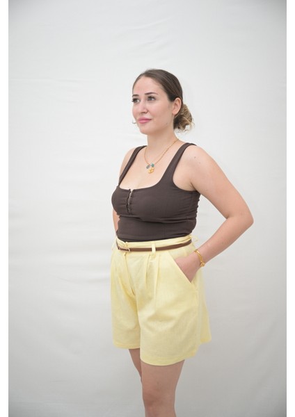 Keten Şehir Boy Şort fiyatları