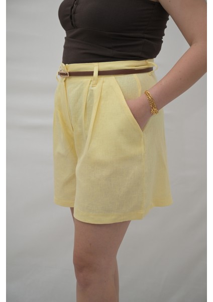 Keten Şehir Boy Şort modelleri