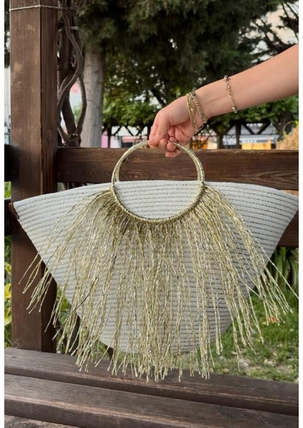 Nuacraft Hasır Plaj Çantası El Yapımı